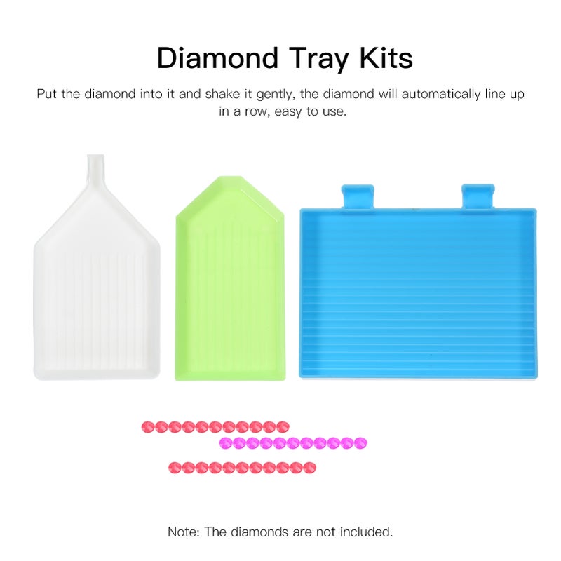 133 Pieces 5D Diamond Painting Accessories and Tools Kits with Multi-Size Diamond Pen Tray Label Sticker Tweezers Diamond Bags for Adults Kids DIY Art and Crafts - Image 4