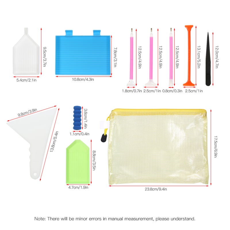 133 Pieces 5D Diamond Painting Accessories and Tools Kits with Multi-Size Diamond Pen Tray Label Sticker Tweezers Diamond Bags for Adults Kids DIY Art and Crafts - Image 2