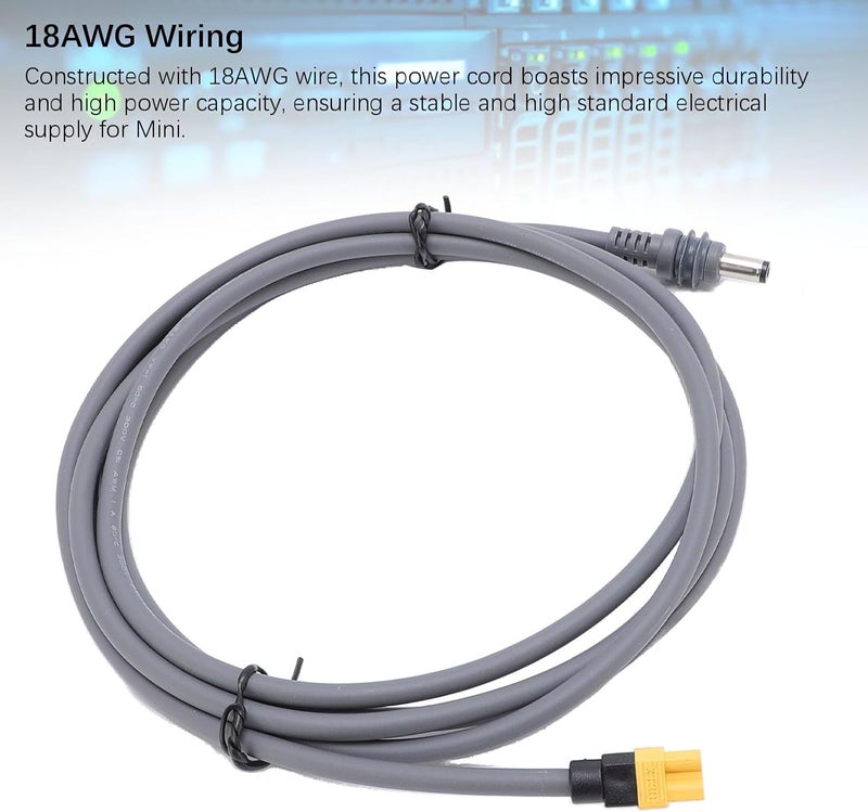 كابل طاقة للسيارات من نوع Mini DC، من نوع 18AWG XT30 إلى كابل طاقة للسيارات من نوع DC، مقاوم للماء، مصدر طاقة DC للأقمار الصناعية بقطر سلك 18AWG، مناسب للشاحنات والحافلات والسفن (طول 5 أمتار) - Image 4
