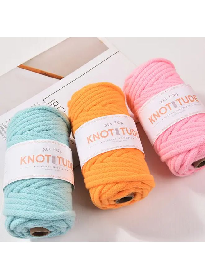 A Roll Of 8 Pink 6mm Wool Braided Rope For Handbag Making DIY Crafts And Easter Egg Decorations - Image 1