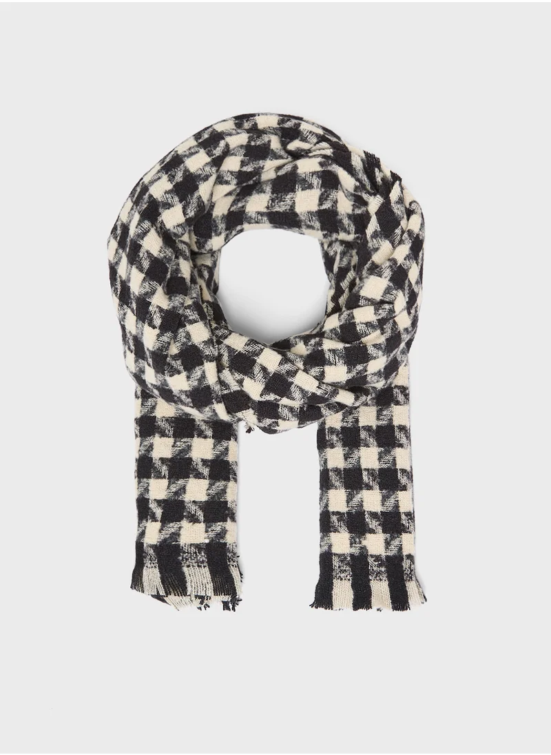 جينجر Light Weight Houndsttoth Winter Scarf