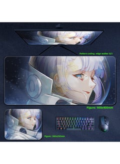 Cyberpunk Edge Walker Mouse Pad Computer Desktop Pad Lucy Edge Runner Cyberpunk 2077 Surrounding-Color:300x250x5mm-Pattern:Edge Walker 021