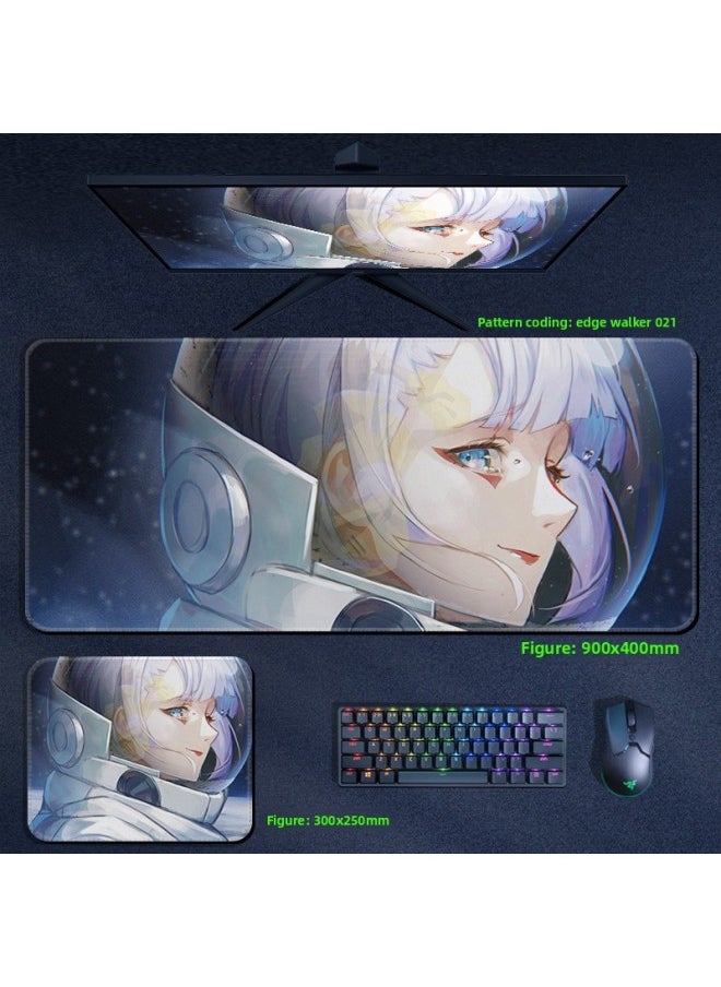 Generic - Cyberpunk Edge Walker Mouse Pad Computer Desktop Pad Lucy Edge Runner Cyberpunk 2077 Surrounding-Color:300x250x5mm-Pattern:Edge Walker 021 - Image 1