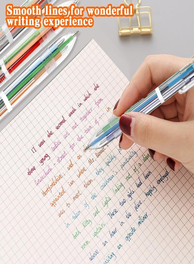 Linsuminn Multicolor Pens 24 Pack 6-in-1 Ballpoint Pens 0.5mm Retractable Multi Color Ballpoint Pen 6 Colors Party Favors Gifts Colored Fun Pen for Students School Office Supplies Children Gift - Image 5