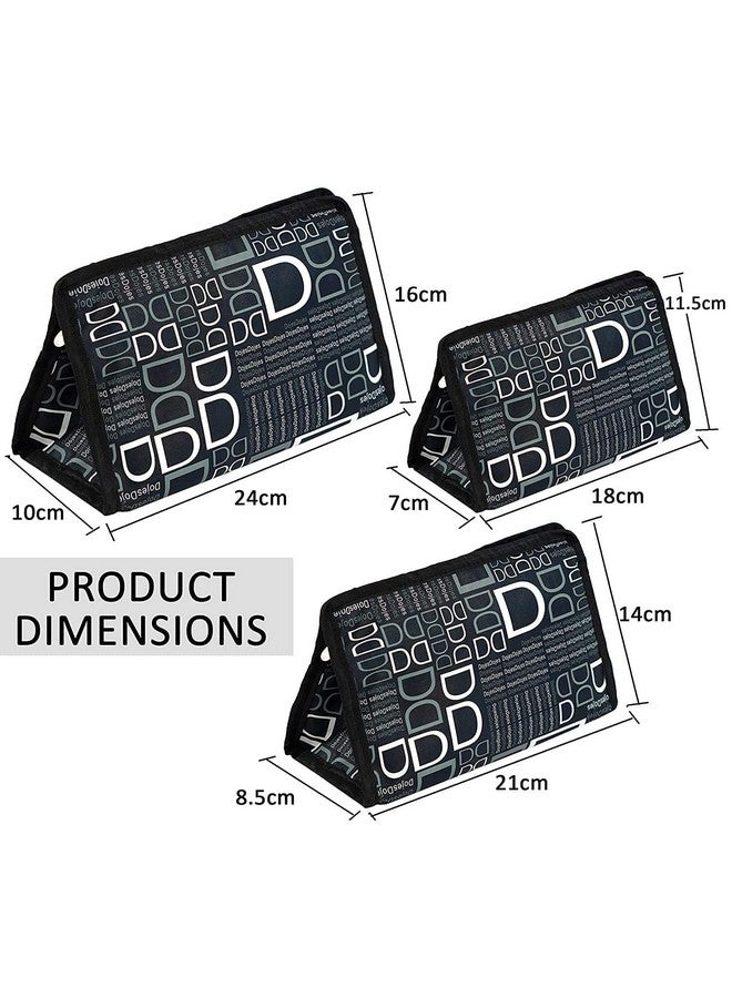 PRISMAXIC Set of 3 Synthetic Travel & Cosmetic Pouch Bag Extra Large Makeup Organizer Cosmetic Case Household Grooming Kit Storage Travel Kit (Black) - Image 2