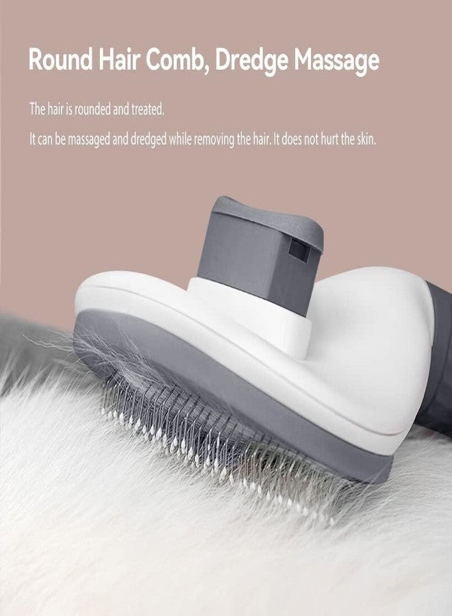 Lommy Soft Grooming Pet Comb for Cats, Dogs & Rabbits - Self-Cleaning Slicker Brush for Shedding, Removing Mats, Tangles & Loose Hair | Suitable for Short & Long Fur - Image 2
