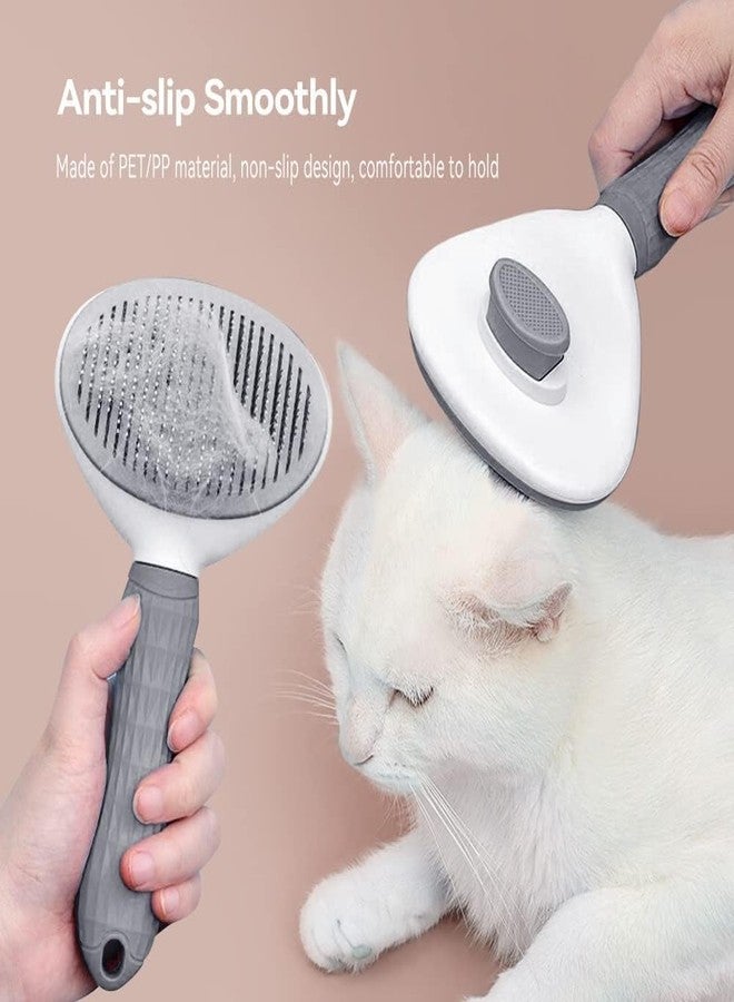 Lommy Soft Grooming Pet Comb for Cats, Dogs & Rabbits - Self-Cleaning Slicker Brush for Shedding, Removing Mats, Tangles & Loose Hair | Suitable for Short & Long Fur - Image 5