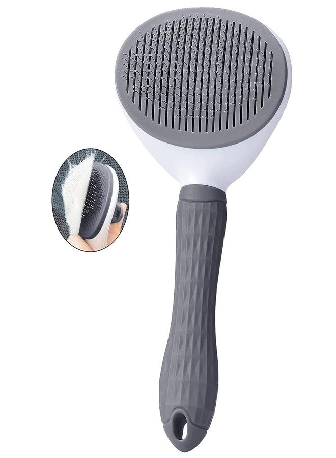 Lommy Soft Grooming Pet Comb for Cats, Dogs & Rabbits - Self-Cleaning Slicker Brush for Shedding, Removing Mats, Tangles & Loose Hair | Suitable for Short & Long Fur - Image 1