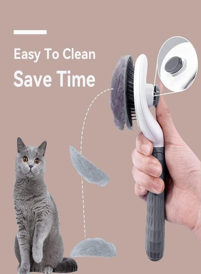 Lommy Soft Grooming Pet Comb for Cats, Dogs & Rabbits - Self-Cleaning Slicker Brush for Shedding, Removing Mats, Tangles & Loose Hair | Suitable for Short & Long Fur - Image 3