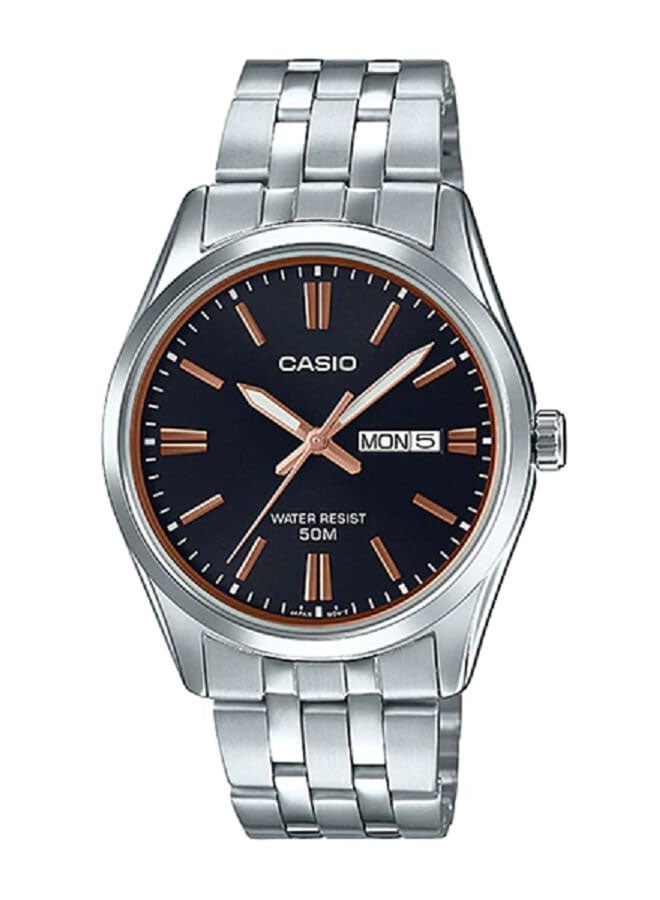 CASIO ساعة يد تناظرية من الفولاذ المقاوم للصدأ MTP-1335D-1A2VDF - Image 1