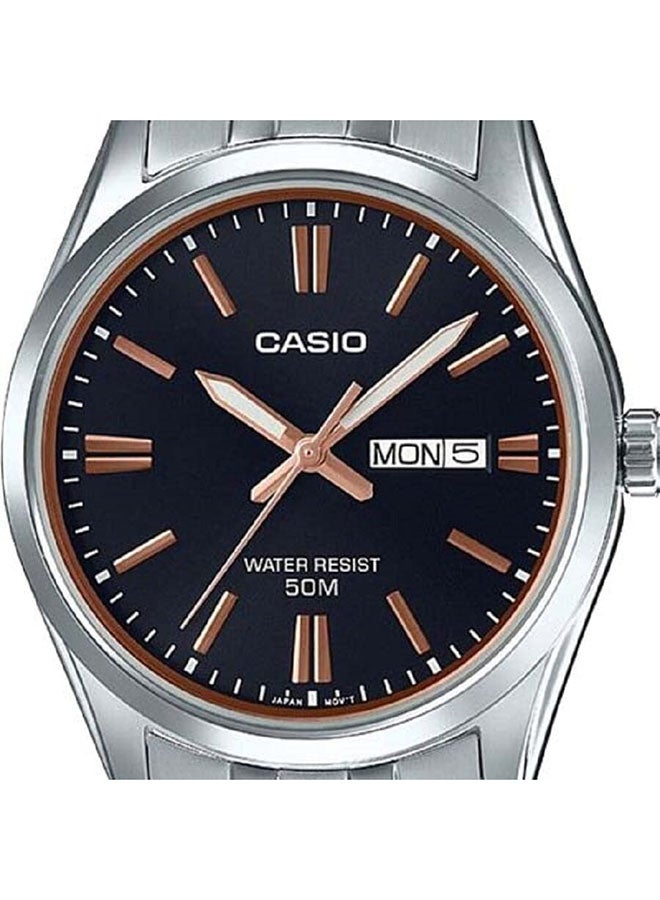 CASIO ساعة يد تناظرية من الفولاذ المقاوم للصدأ MTP-1335D-1A2VDF - Image 3
