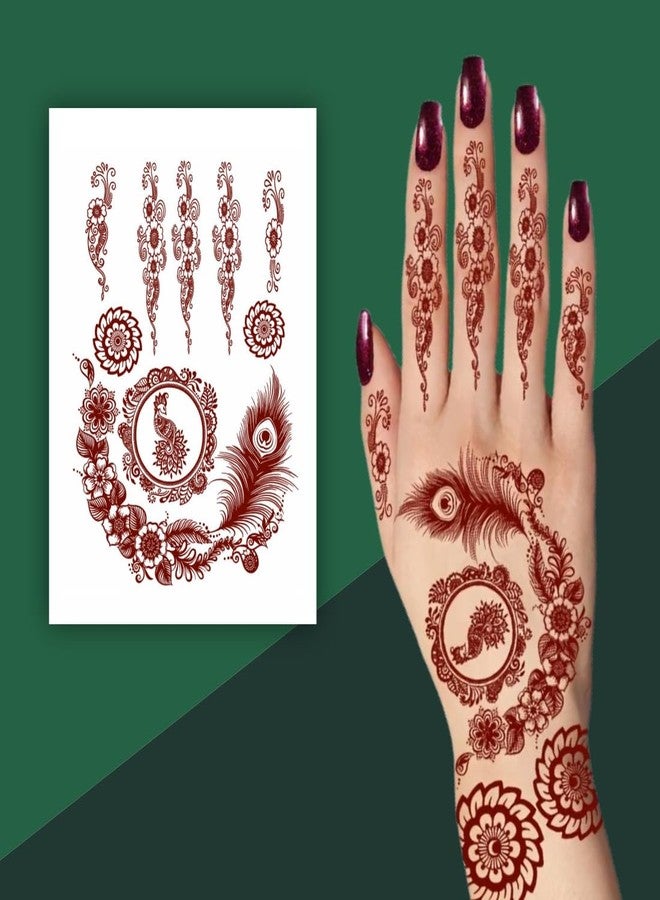 VANVATI Festival-Ready Hand Mehndi Tattoos for Girls & Women Henna Style - Image 1