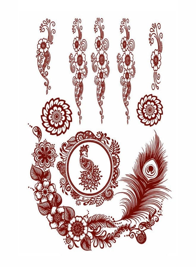 VANVATI Festival-Ready Hand Mehndi Tattoos for Girls & Women Henna Style - Image 3