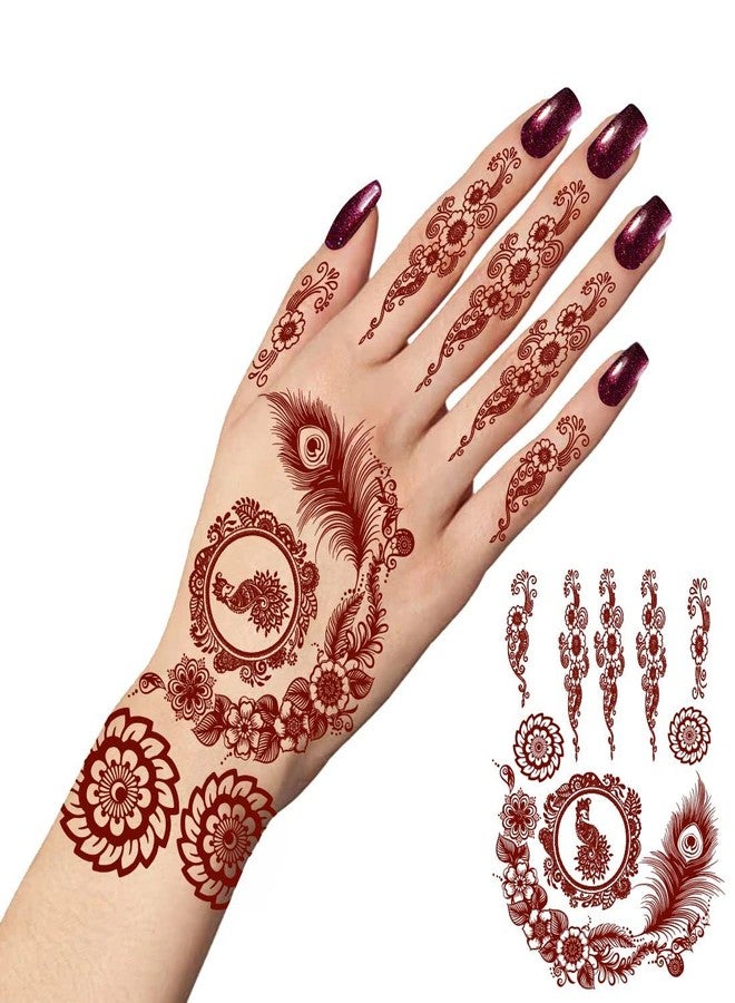 VANVATI Festival-Ready Hand Mehndi Tattoos for Girls & Women Henna Style - Image 4