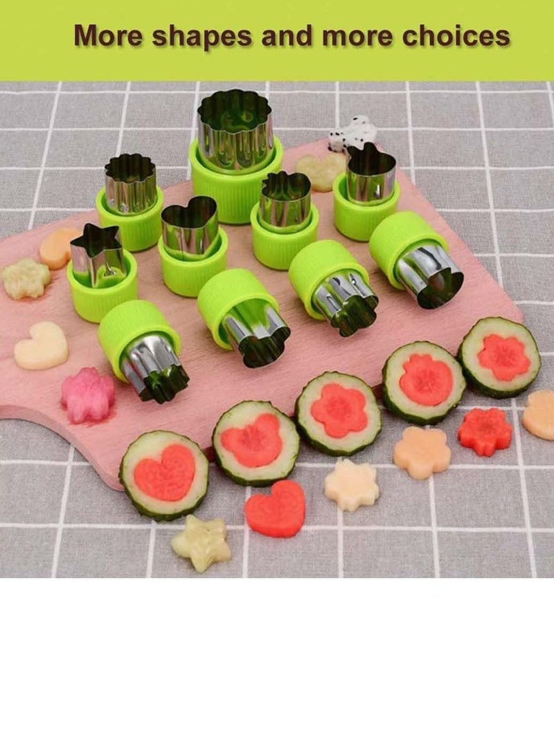 Y&D Vegetable Cutter Shapes Set 9 Piece - Mini Cookie Cutters, Shape Cutters for Kids, Bento Lunch Box Accessories  - Image 2
