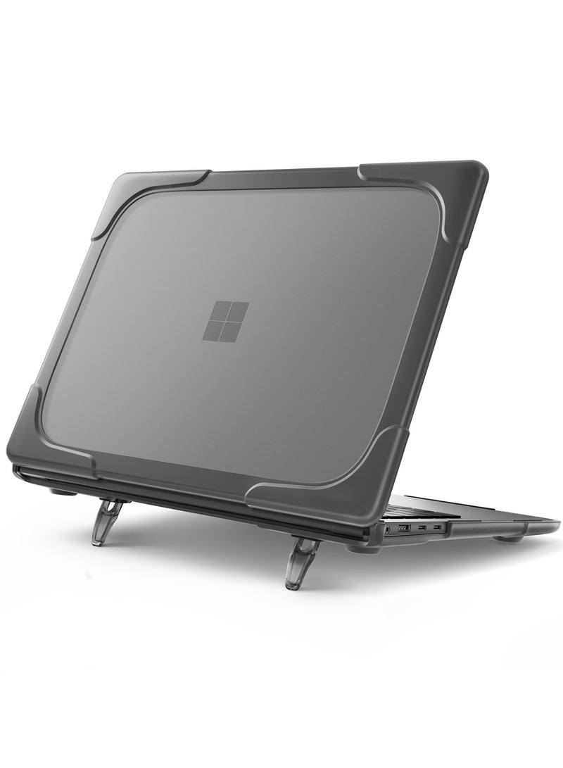 Compatible with Microsoft Surface Laptop 7 13.8 Inch 2024 (Model: 2036) Heavy Duty Case with Fold Kickstand - Shockproof Stylish  Durable Protective Cover