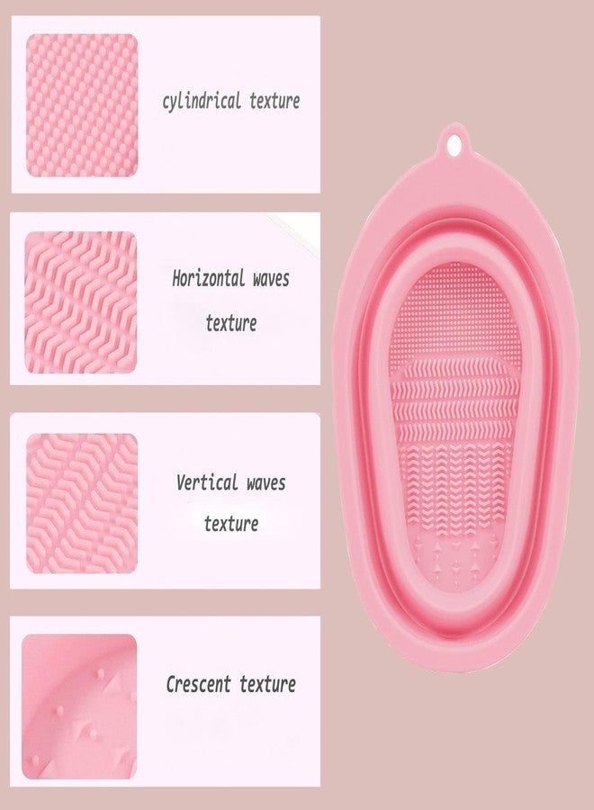 Hidak Foldable Soft Makeup Brush Cleaning Mat Portable Washing Tool Bowl Soft and Durable Silicone Cosmetic Cleaner Pad Scrubber - Image 4