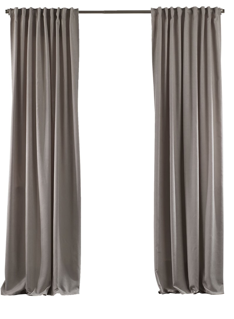 Zeenah Furniture Solid Color Home Decorative Curtains Velvet Look 2 Panels Hanging Back Tap & Rod Pocket Living Room Nursery Room Kitchen Office Windows Home Decoration - Image 5