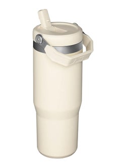 Stanley Stanley IceFlow Stainless Steel Tumbler - Vacuum Insulated Water Bottle for Home, Office or Car Reusable Cup with Straw Leak Resistant Flip Cold for 12 Hours or Iced for 2 Days, Cream, 30OZ  - Image 2