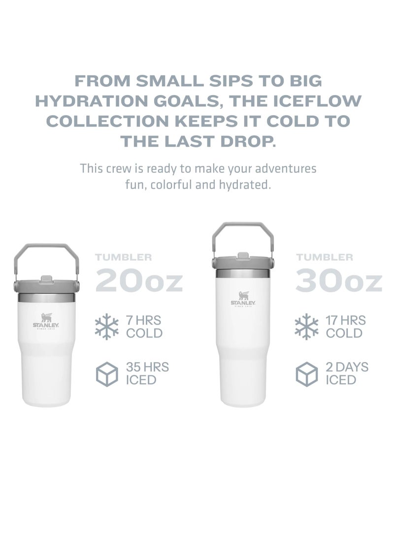 Stanley - Stanley IceFlow Stainless Steel Tumbler - Vacuum Insulated Water Bottle for Home, Office or Car Reusable Cup with Straw Leak Resistant Flip Cold for 12 Hours or Iced for 2 Days, Cream, 30OZ - Image 1