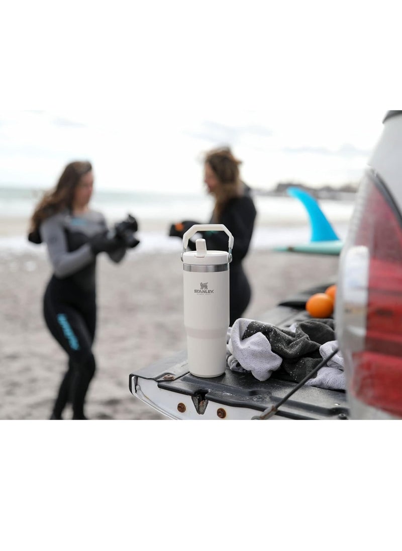 Stanley - Stanley IceFlow Stainless Steel Tumbler - Vacuum Insulated Water Bottle for Home, Office or Car Reusable Cup with Straw Leak Resistant Flip Cold for 12 Hours or Iced for 2 Days, Cream, 30OZ - Image 1
