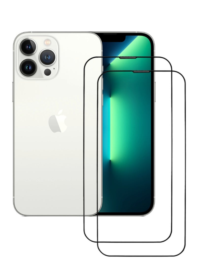ACLIX 2 Pieces Antistatic ESD Dustproof Premium Quality High Definition Tempered Glass Screen Protector Designed For  iPhone 13 Pro - Image 1