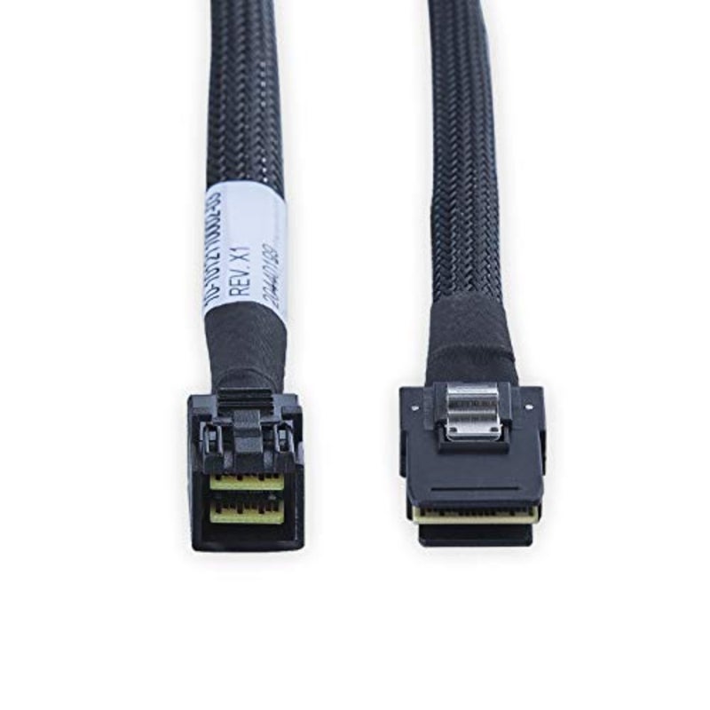 RAID controllers, servers, backplanes, hosts application; copper; black; high-speed SAS 3.0 to 2.0 compatibility, 100-ohm impedance, 0.8-m length, 2-pack - Image 4
