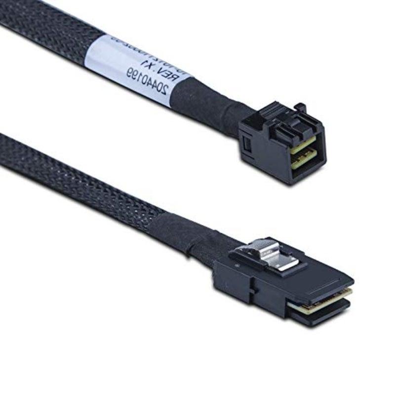 RAID controllers, servers, backplanes, hosts application; copper; black; high-speed SAS 3.0 to 2.0 compatibility, 100-ohm impedance, 0.8-m length, 2-pack - Image 5