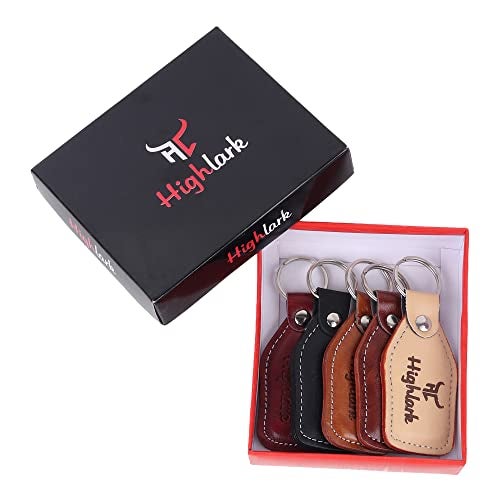 Highlark Leather Keychain for Men & Women | Premium Stitched Leather Key Holder with Metal Ring | Durable Key Fob for Car, Bike, Home & Office Use | Multi Color (.Multicolor.) - Image 5