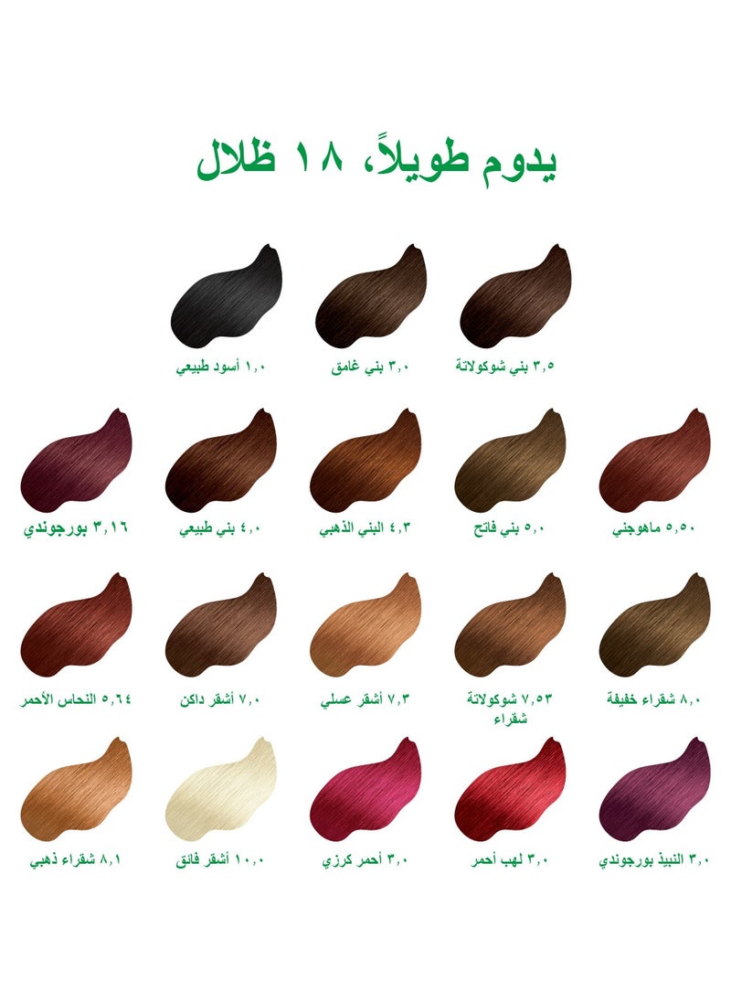 Nisha - Crème Hair Color, Long-Lasting Permanent Burgundy Hair Dye Color, Wine Burgundy, (60gm+60ml+18ml) - Image 1