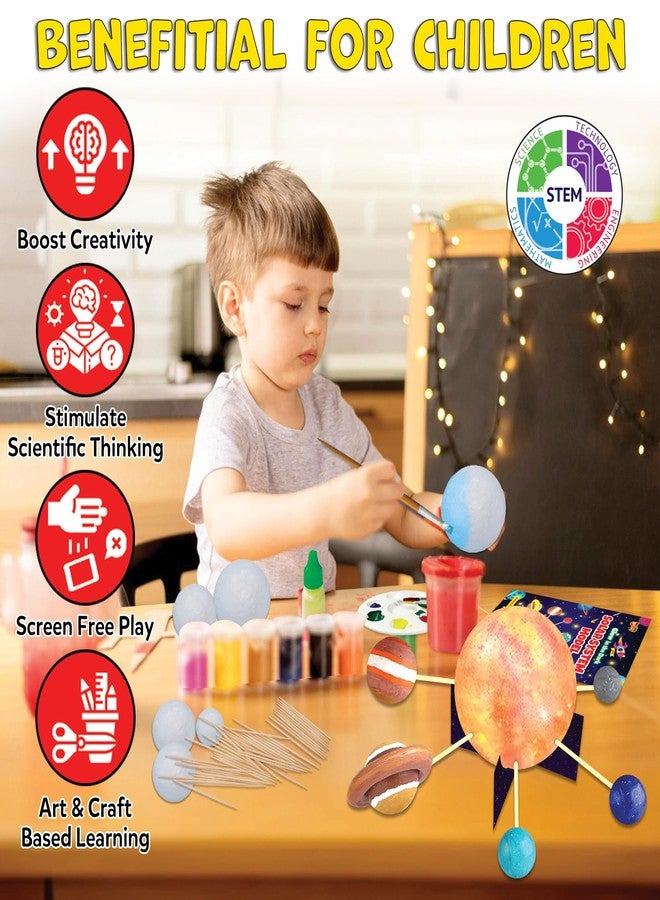 Little Berry DIY Solar System Model Kit for Kids 5-12 Years | Educational Science Toy for School Projects & Home Learning | Glow in The Dark Art & Craft Kits - Image 5