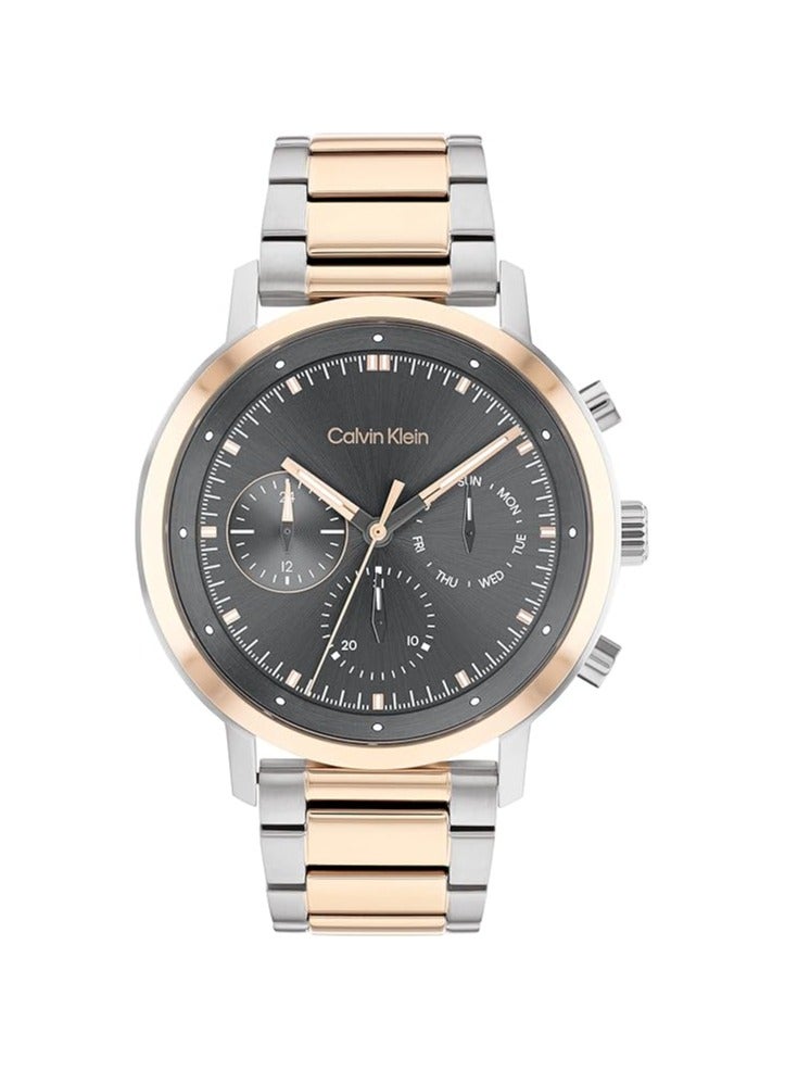 CALVIN KLEIN GAUGE MEN's GREY DIAL, TWO TONE STAINLESS STEEL WATCH - 25200064 - Image 1
