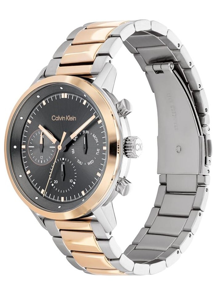 CALVIN KLEIN GAUGE MEN's GREY DIAL, TWO TONE STAINLESS STEEL WATCH - 25200064 - Image 2