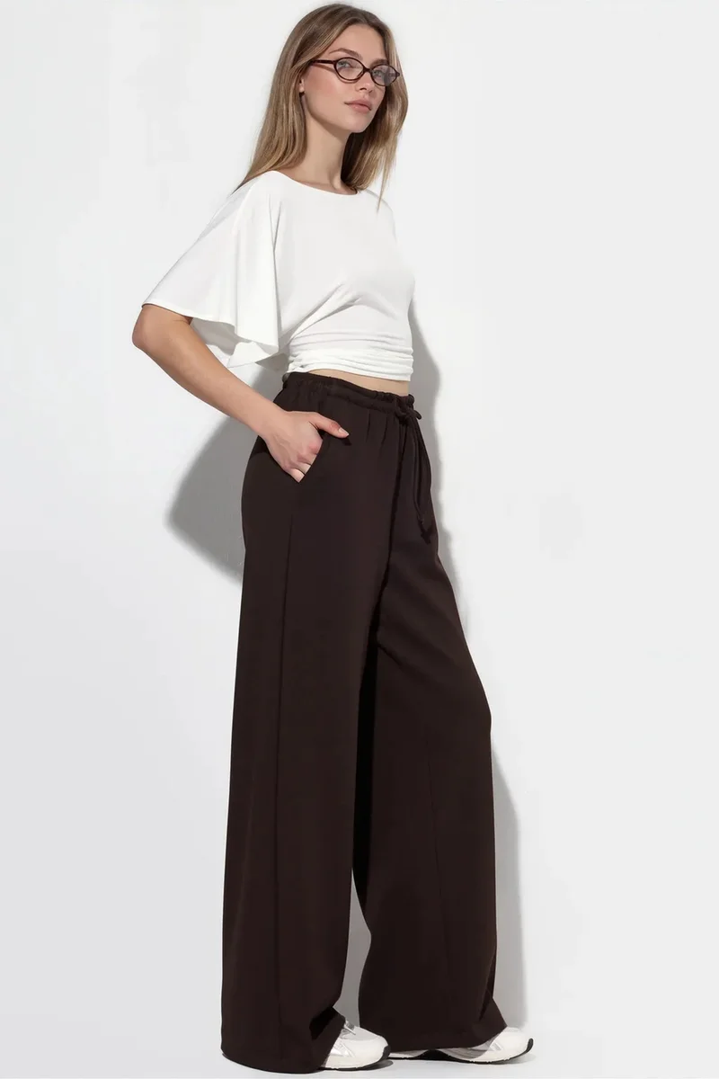 Busem Black BUSEM Wide-Leg Jersey Trousers for Women | Best Price UAE