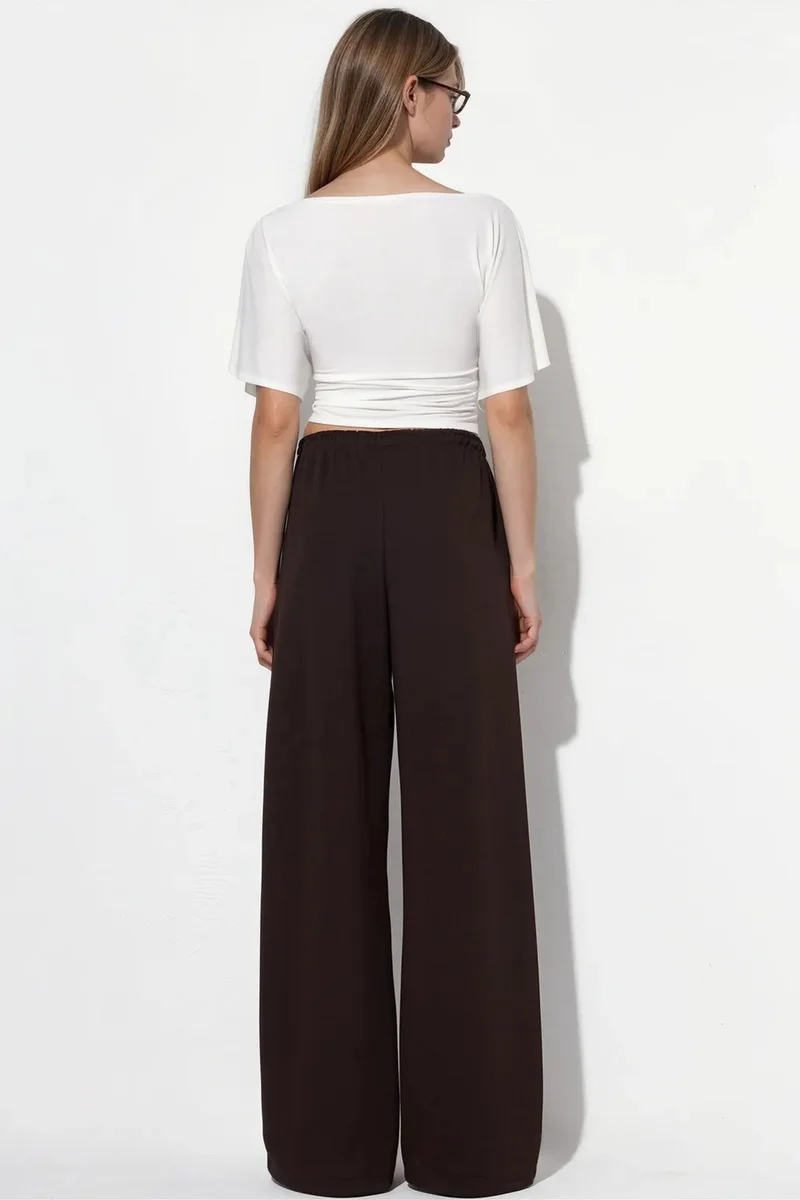 Busem Black BUSEM Wide-Leg Jersey Trousers for Women | Best Price UAE
