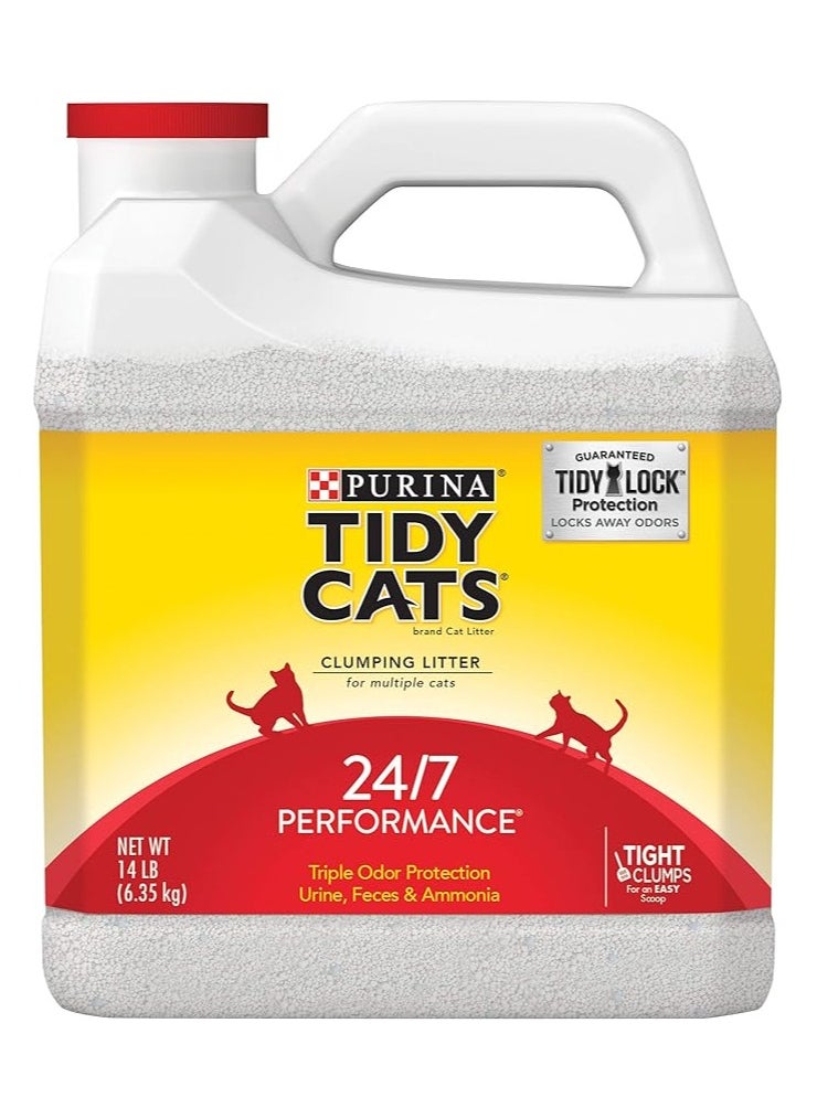 Tidy - Tidy Cats Purina Tidy Cats 24/7 Performance Clumping Litter, 6.35 Kg & Purina Tidy Cats Non Clumping Cat Litter 24/7 Performance 20Lb - Image 1