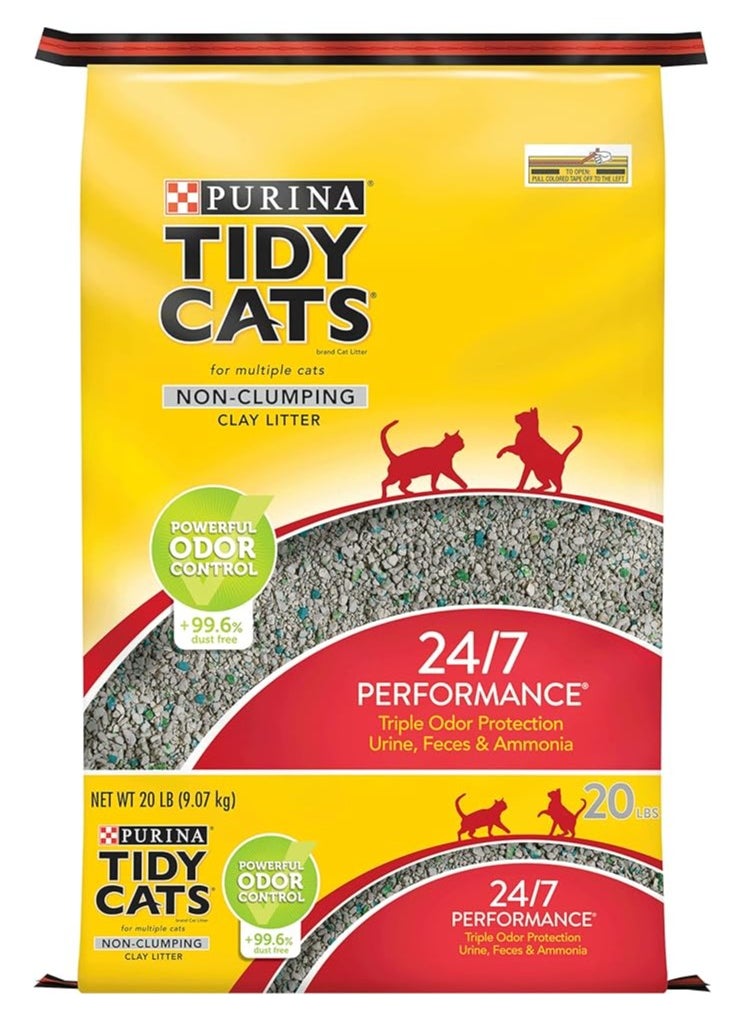 Tidy - Tidy Cats Purina Tidy Cats 24/7 Performance Clumping Litter, 6.35 Kg & Purina Tidy Cats Non Clumping Cat Litter 24/7 Performance 20Lb - Image 1
