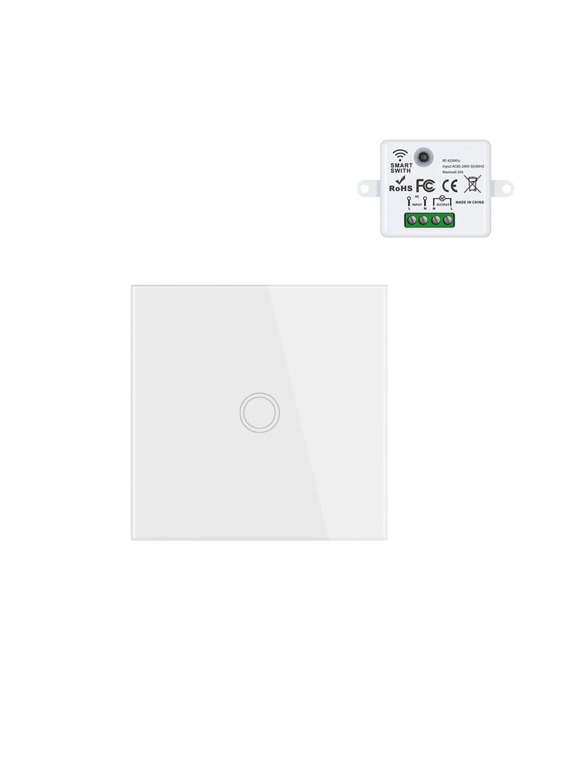 Rf 433Mhz Wireless Push Button Smart Light Switch Remote Control 90-250V 10Amp 1CH RF Relay Receiver Transmitter for Fan Lamp - Image 1