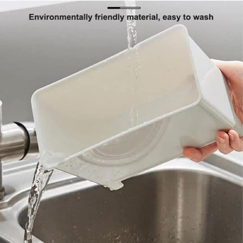 MosQuick® Kitchen Sink Waste Collector for leftover food its a small dustbin for kitchen sink must have kitchen sink accessories items perfect kitchen sink drain basket & kitchen sink strainer White - Image 5