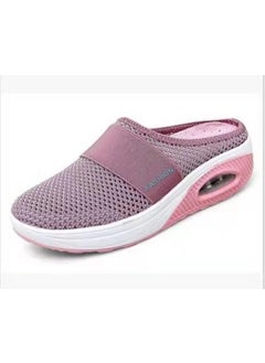 2022 Summer New Plus Size Lazy Person One Step Slippers Womens European Simple Slope Slippers Rubber Sole China Made Pink
