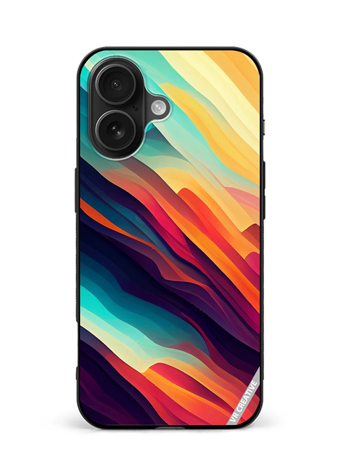 VR CREATIVE Protective Case Cover For Apple iPhone 16 Abstract Colorful With Gradient Patterns Design Multicolour
