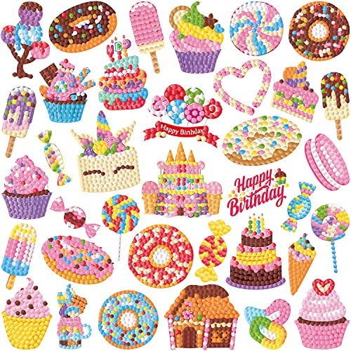 Labeol Diamond Art Kits for Kids Boys and Girls Ages 681012 Easy to DIY Creative Diamond Art Sticker Craft by Numbers Kits for Kids and Adult Beginners Sweet - Image 1