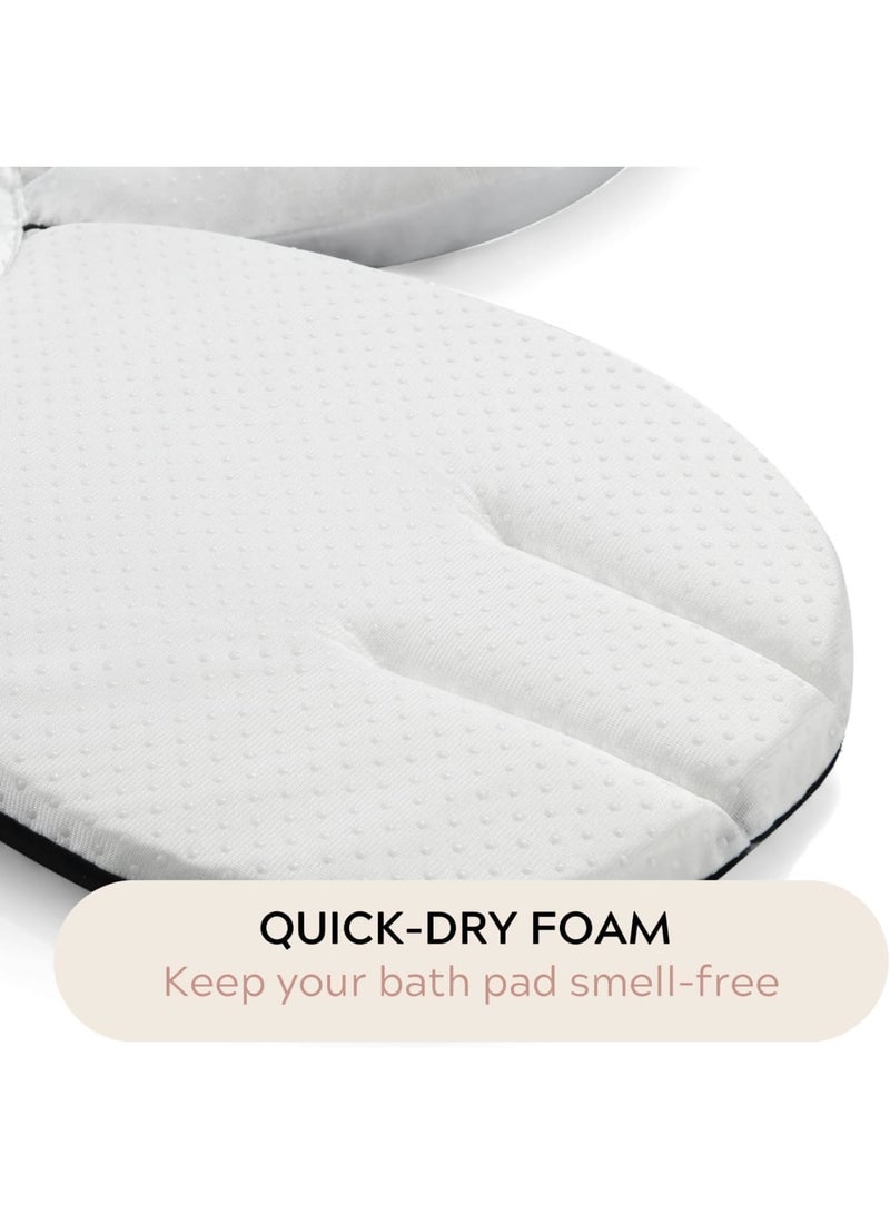 SOLARAE وسادة استحمام للأطفال للحوض، وسادة باندا ناعمة لمقعد الاستحمام للحوض، هدية أساسية للاستحمام للرضع حديثي الولادة، أسود - Image 4