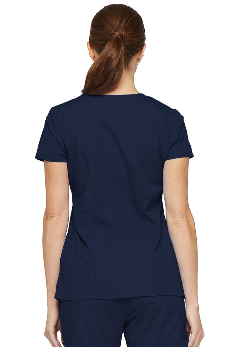 Dickies Womens Signature V-Neck Top with Multiple Patch Pockets Medical-Scrubs-Shirts, Navy, Large US - Image 5