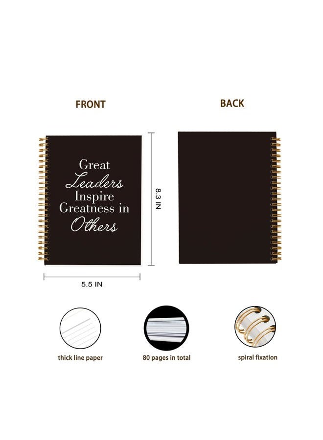 OXW Leader Boss Appreciation Gift-Thank You Gifts for Boss Supervisor Manager Mentor Retirement Leaving, Leadership Gifts, Great Leaders Inspire Greatness in Others, Hardcover Spiral Notebook 5.5 x - Image 4