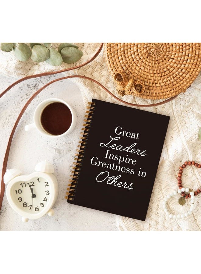 OXW Leader Boss Appreciation Gift-Thank You Gifts for Boss Supervisor Manager Mentor Retirement Leaving, Leadership Gifts, Great Leaders Inspire Greatness in Others, Hardcover Spiral Notebook 5.5 x - Image 3
