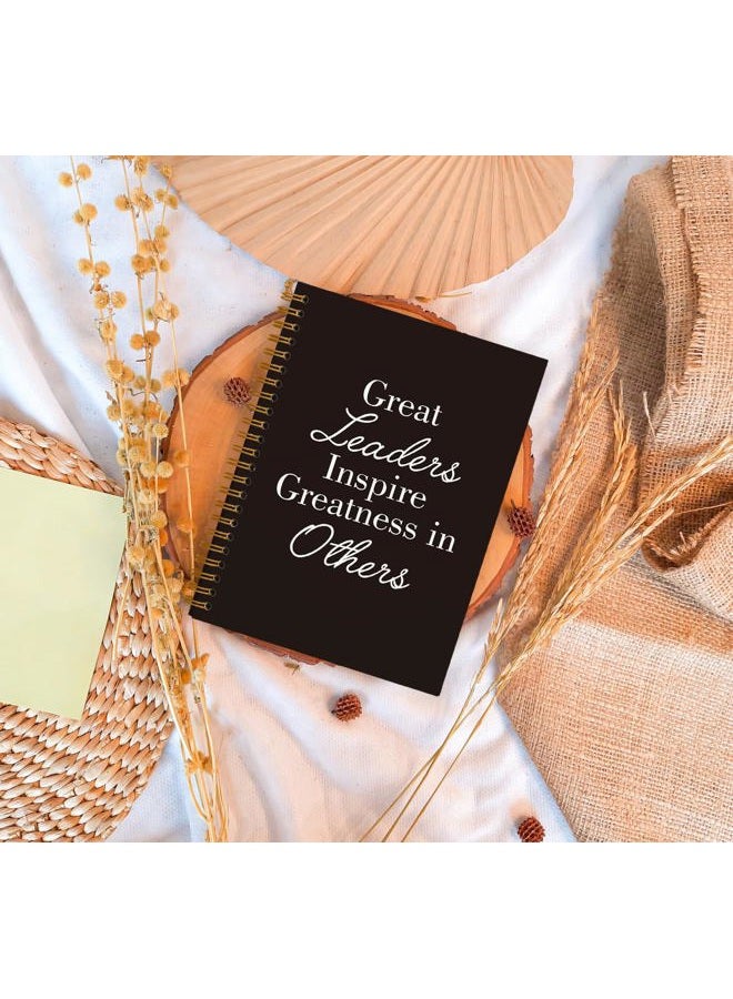 OXW Leader Boss Appreciation Gift-Thank You Gifts for Boss Supervisor Manager Mentor Retirement Leaving, Leadership Gifts, Great Leaders Inspire Greatness in Others, Hardcover Spiral Notebook 5.5 x - Image 2