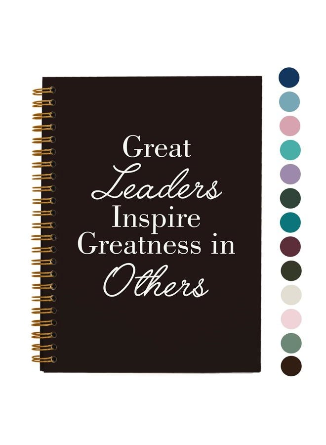OXW Leader Boss Appreciation Gift-Thank You Gifts for Boss Supervisor Manager Mentor Retirement Leaving, Leadership Gifts, Great Leaders Inspire Greatness in Others, Hardcover Spiral Notebook 5.5 x - Image 1