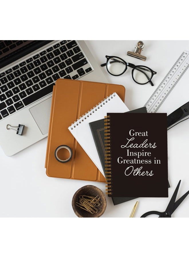 OXW Leader Boss Appreciation Gift-Thank You Gifts for Boss Supervisor Manager Mentor Retirement Leaving, Leadership Gifts, Great Leaders Inspire Greatness in Others, Hardcover Spiral Notebook 5.5 x - Image 5