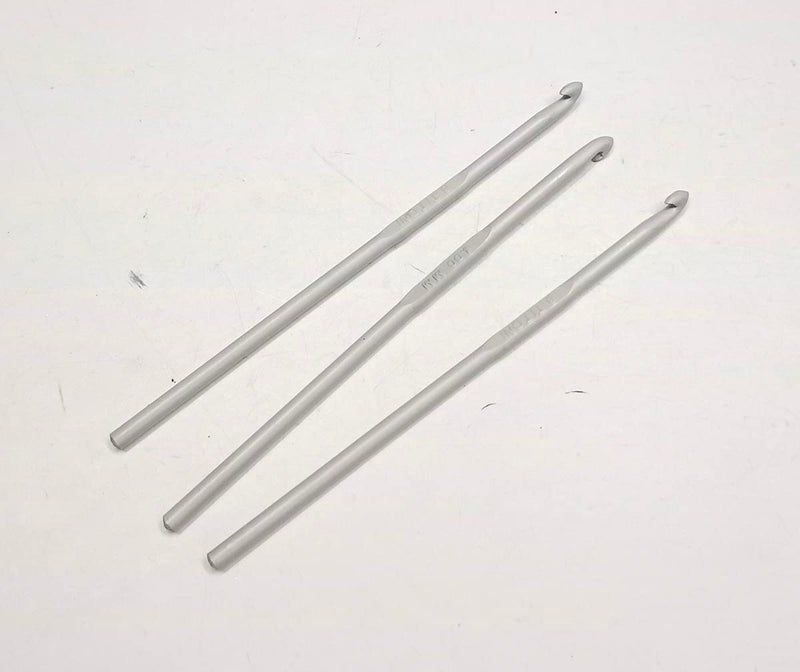 Generic Aluminium Crochet Hook 3 Pcs 200 mm Gray  - Image 1